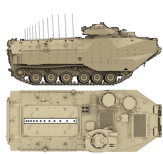 AAV with LPMA top and side view