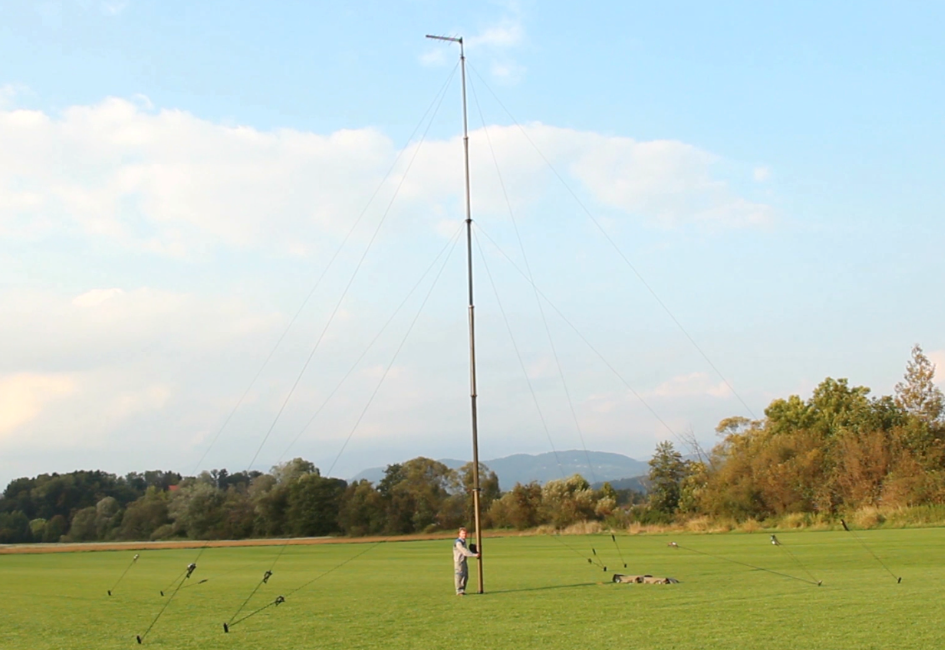 STV mast erected with LPDA on top.png